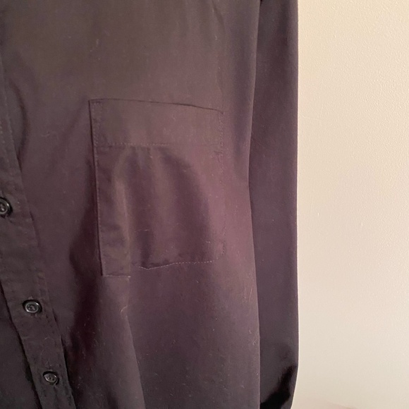 Ricki's Black Cotton Blend Classic Fit Casual Office Button Up Shirt- Sz-XXL - Picture 7 of 14